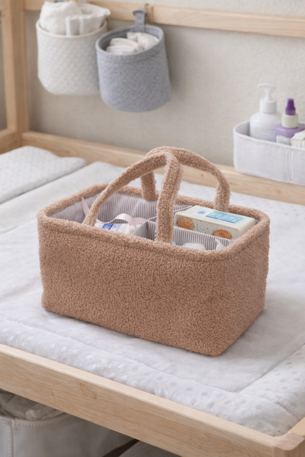 Teddy Diaper Caddy Organizer ( Brown )