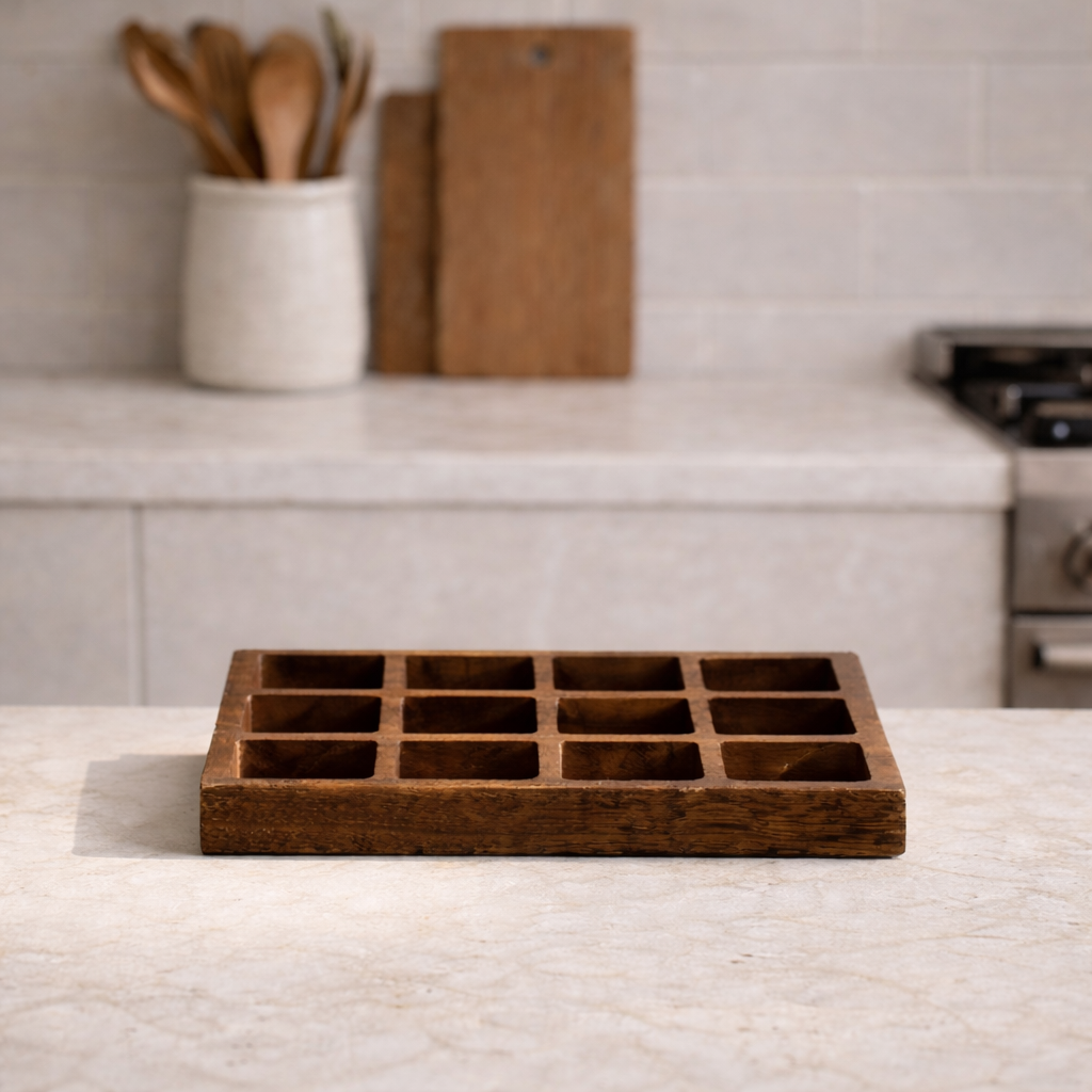 Wooden Spice Tray for 12 Spice Jars