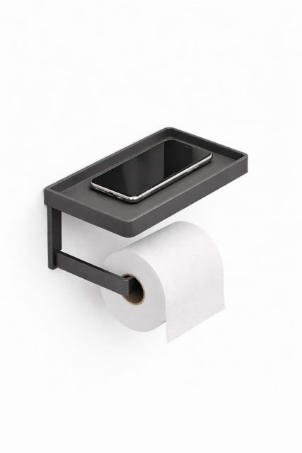 Bathroom Toilet Roll Holder with Shelf