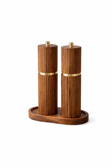 Wooden Salt & Pepper Mill Set