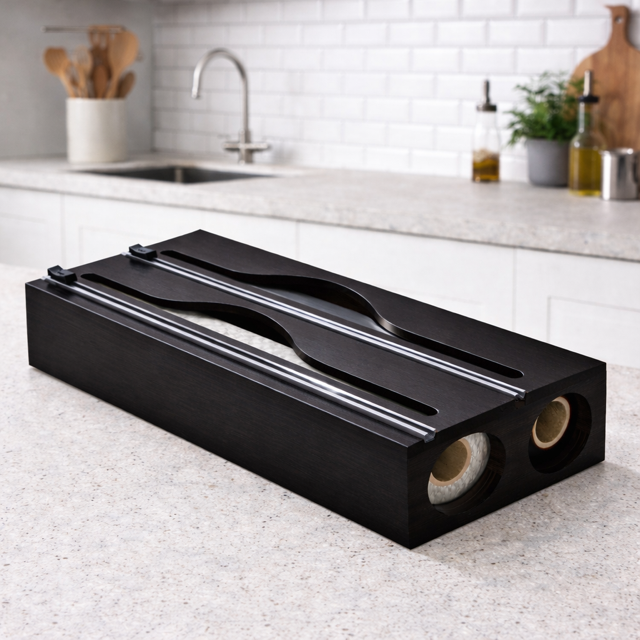 Wooden Drawer Organizer for Plastic Wrap & Foil